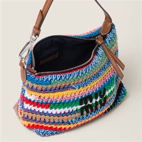 Multicolored Crochet Pouch .